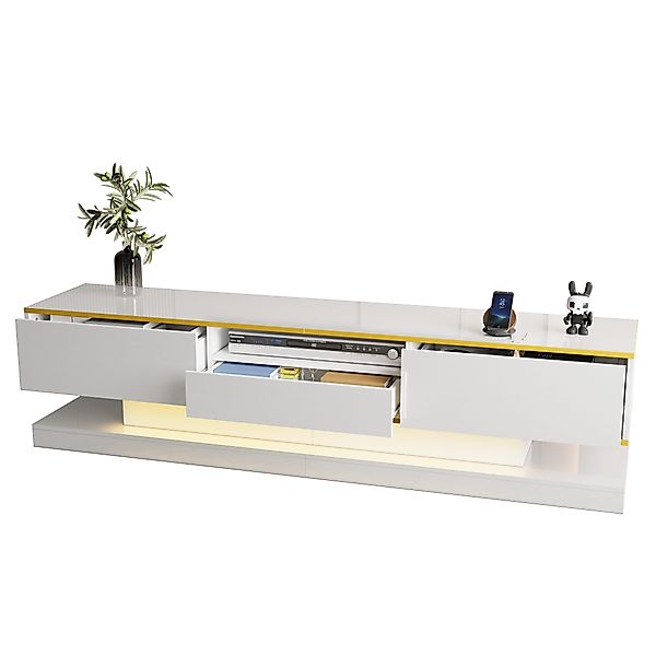 OKWISH Lowboard Hochglanz (Wohnzimmermöbel, Fernsehschrank, Low-Panel, günstig online kaufen