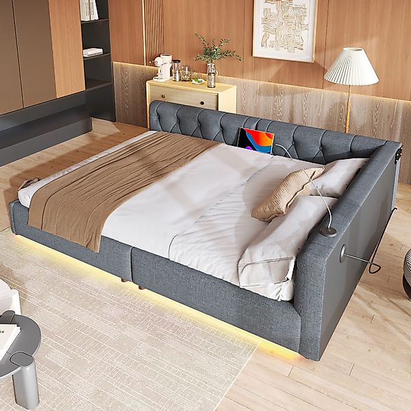 STILVORA Schlafsofa 140x200 mit LED&Matratze,Tagesbett Daybett günstig online kaufen