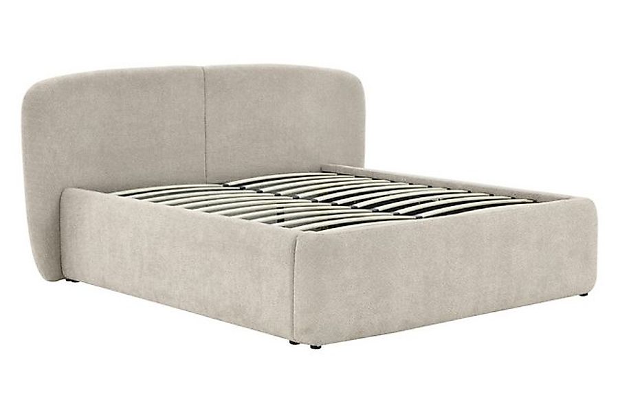 riess-ambiente Boxbett ART DECO 160x200 cm greige Bouclé - mit Stauraum & L günstig online kaufen