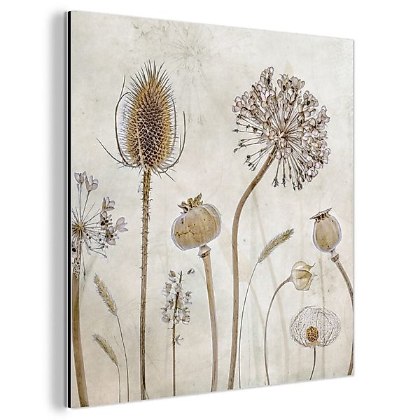 MuchoWow Metallbild Blumen - Aquarell - günstig online kaufen