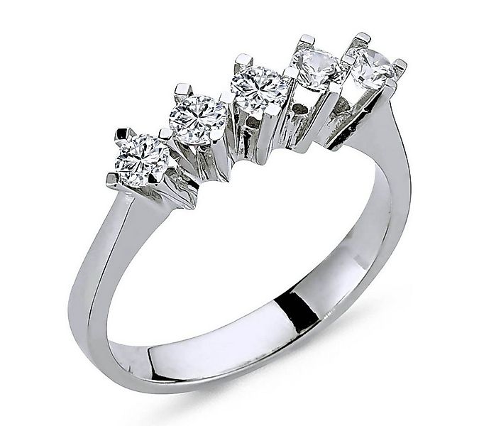 EinStein Diamant Trauring 0,55 Carat 5 Diamanten Allianzring Memoire Ring 1 günstig online kaufen