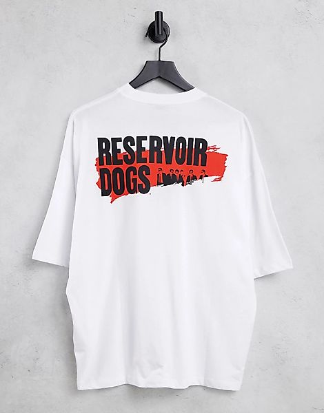 ASOS DESIGN – Oversize-T-Shirt mit „Reservoir Dogs“-Print in Weiß günstig online kaufen