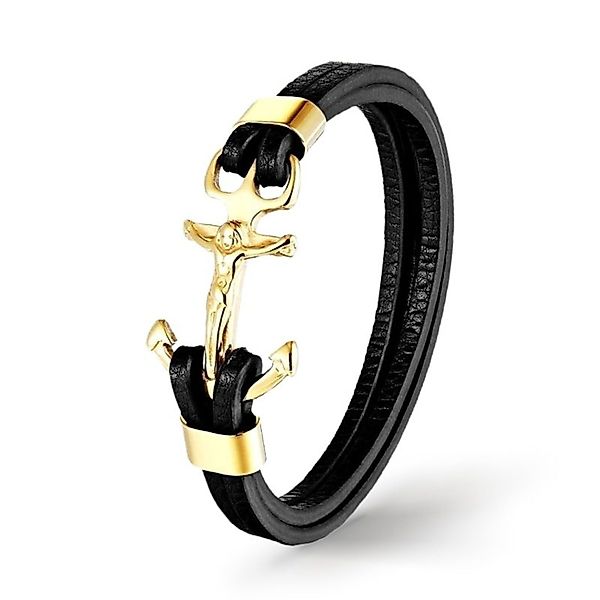 UNIQAL.de Lederarmband Lederarmband Herren mit Kreuz günstig online kaufen