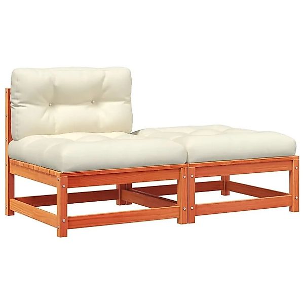 vidaXL Gartensofa ohne Armlehnen mit Kissen und Hocker 838130 günstig online kaufen