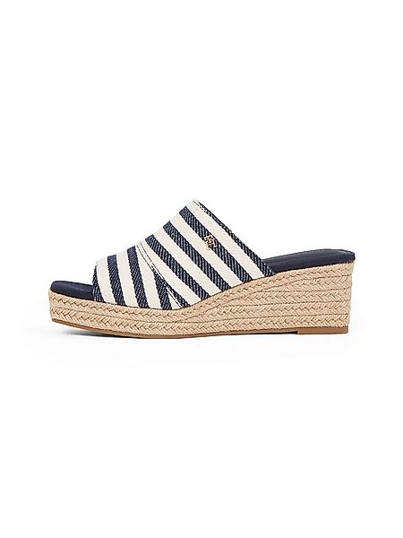 Tommy Hilfiger NAUTICAL STRIPES ESPADRILLE MULE Pantolette, Keilabsatz, Som günstig online kaufen