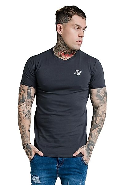 SikSilk T-Shirt Herren STRAIGHT HEM GYM TEE  SS-18058 Navy günstig online kaufen