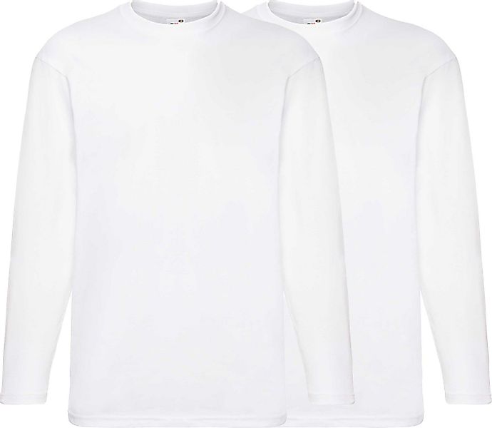 Fruit of the Loom Sweatshirt Unisex-Langarmshirt 2er-Pack Uni günstig online kaufen