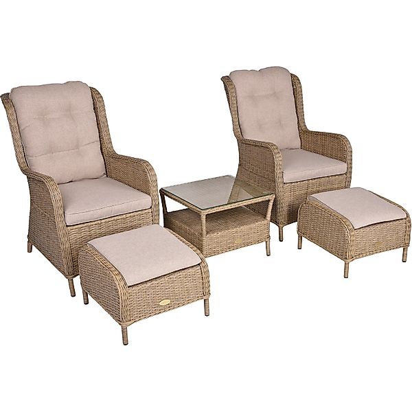Garden Pleasure Sessel-Set Valencia Grau günstig online kaufen