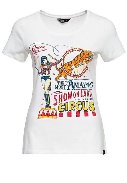 QueenKerosin Kurzarmshirt Circus mit Zirkus-Print in Retro-Optik günstig online kaufen