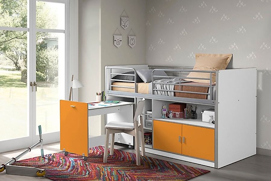 Vipack Hochbett »Bonn, viel Funktion auf kleinem Raum, mit pflegeleichter O günstig online kaufen