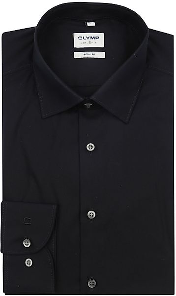 OLYMP Level Five Hemd Schwarz Body Fit - Größe 38 günstig online kaufen