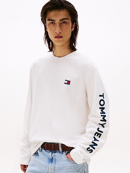 Tommy Jeans Langarmshirt Classic Relaxed Fit Rundhals, Jersey, großes Logo günstig online kaufen