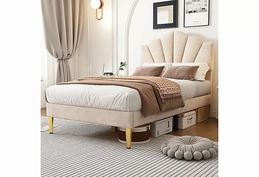 OKWISH Polsterbett muschelartiges Bett (90 X 200 CM Ohne Matratze), Höhenve günstig online kaufen