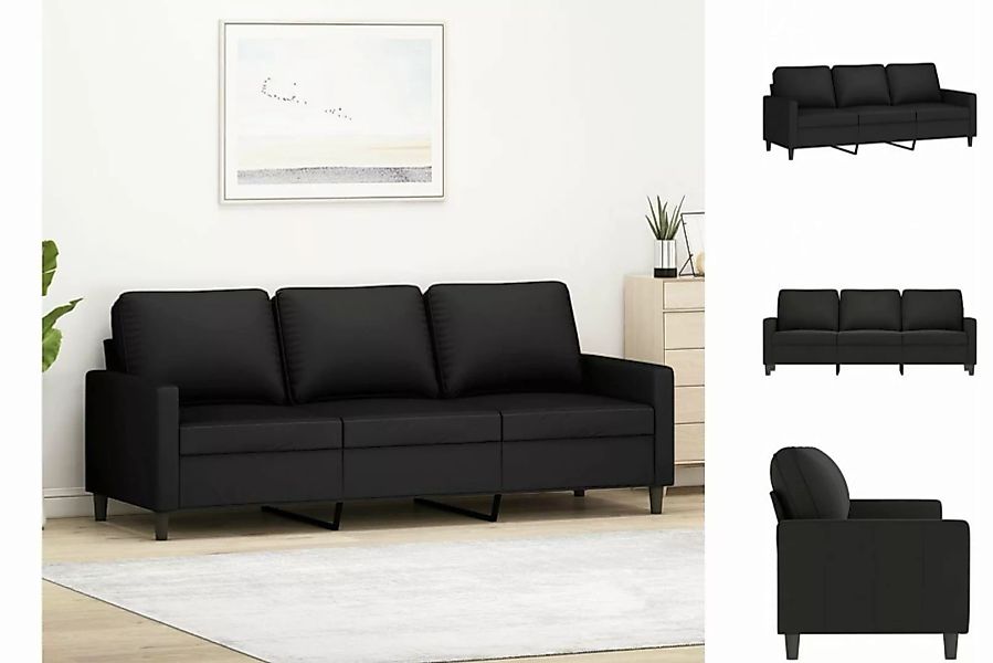 vidaXL Sofa 3-Sitzer-Sofa Schwarz 180 cm Samt günstig online kaufen