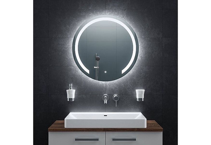 Bringer Badspiegel, Badezimmerspiegel Rund mit Anti-Beschlag und Speicherfu günstig online kaufen