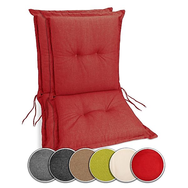 sunnypillow Stuhlkissen 2 Stück Gartenstuhlauflagen Niedriglehner günstig online kaufen