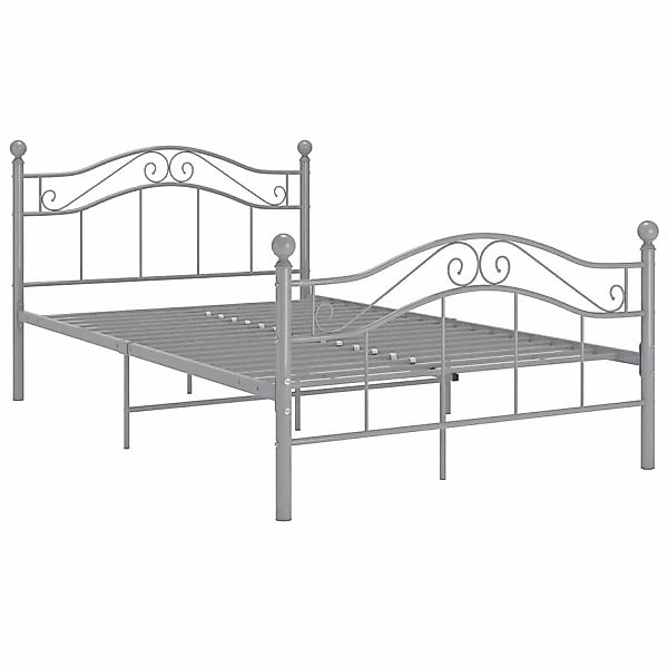 Bett Grau Metall 120x200 Cm günstig online kaufen