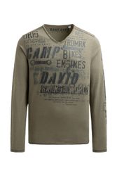 CAMP DAVID V-Shirt mit offenen Kanten günstig online kaufen