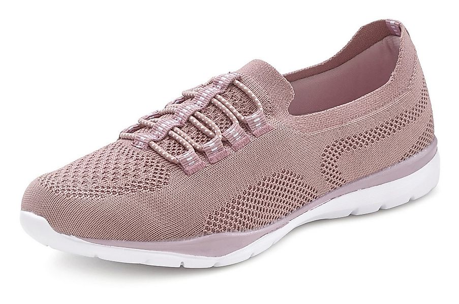 LASCANA Slipper, Halbschuh Sneaker aus leichtem Textil-Material VEGAN günstig online kaufen