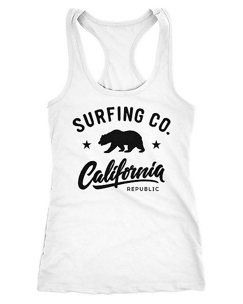 Neverless Tanktop Damen Tank-Top California Republic Bear Bär Sommer Surfin günstig online kaufen