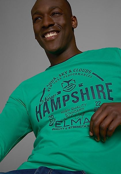 DELMAO Langarmshirt mit modernem Print - NEUE KOLLEKTION günstig online kaufen