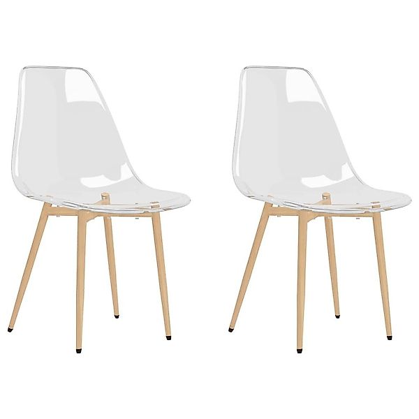 furnicato Esszimmerstuhl Esszimmerstühle 2 Stk. Transparent günstig online kaufen