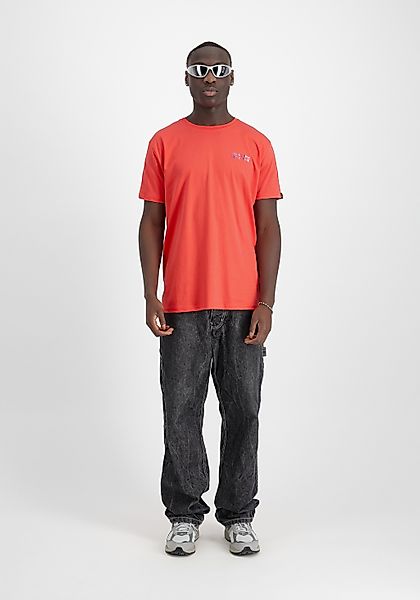 Alpha Industries T-Shirt - Kurzarm Shirt mit Logoschriftzug - Holographic S günstig online kaufen