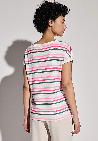 STREET ONE T-Shirt aus softem Materialmix günstig online kaufen