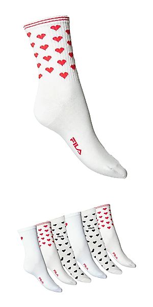 Fila Socken "WOMAN LIFESTYLE NORMAL PLAIN SOCKS" mit Herzdesign günstig online kaufen