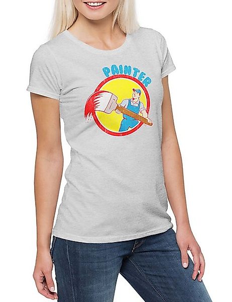 Urban Backwoods Print-Shirt Painter III Damen T-Shirt Maler Artist Lackiere günstig online kaufen
