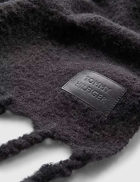TOMMY MODERN FLUFFY FLAUSCHIGER SCHAL schwarz Merino Wool günstig online kaufen