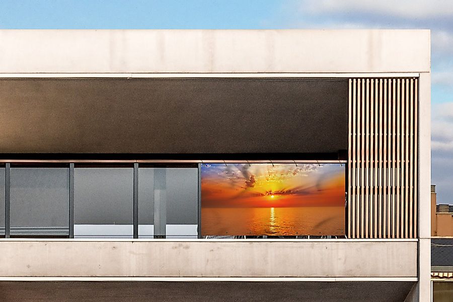MuchoWow Balkonsichtschutz Sonnenuntergang - Meer - günstig online kaufen