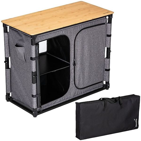 Skandika Campingschrank Triabo Bambus Arbeitsplatte, Campingküche günstig online kaufen