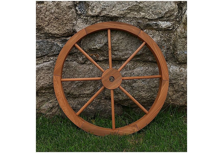 HTI-Living Gartenfigur Wagenrad aus Fichtenholz Ø 60 cm, (Stück, 1 St., 1 W günstig online kaufen