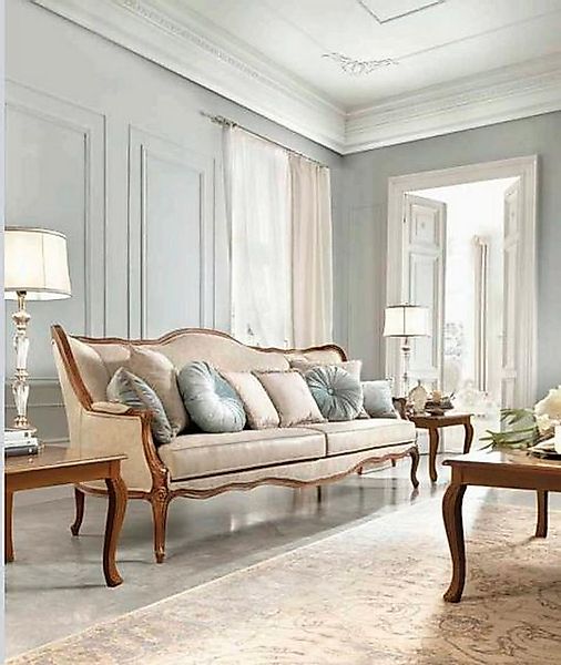 JVmoebel Sofa 3 Sitzer Couch Polster Sofas Couchen Wohnzimmer Textil Stoff günstig online kaufen