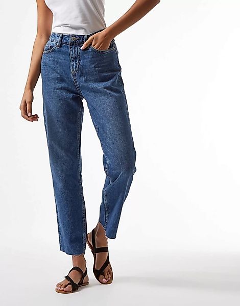 Miss Selfridge – Hoch geschnittene Jeans mit schmalem Bein in indigoblauer günstig online kaufen