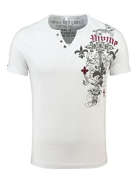 Key Largo T-Shirt T-Shirt Knight Print Motiv vintage Look MT00287 V-Auschni günstig online kaufen
