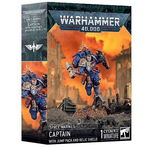 Games Workshop Spielfigur Warhammer 40.000 Space Marines Captain with Jump günstig online kaufen