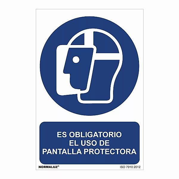 Schild Normaluz Es Obligatorio El Uso De Pantalla Protectora Pvc (30 X 40 C günstig online kaufen