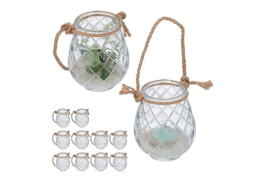 relaxdays Windlicht Transparentes Windlicht im 12er Set günstig online kaufen