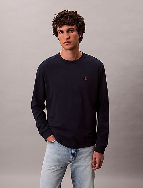 Calvin Klein Jeans Langarmshirt LS EASY MONOGRAM TEE Mit Rundhalsausschnitt günstig online kaufen