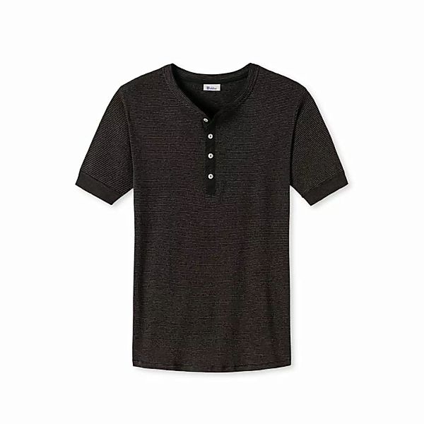 SCHIESSER Revival Herren Henley Shirt - 1/2 Arm, Unterhemd, Karl Heinz - br günstig online kaufen