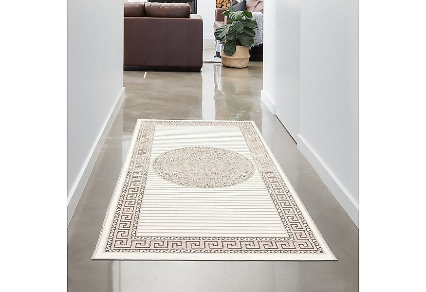 Carpetia Teppich Teppich mit orientalischem Flair, luxuriös, weiß beige, re günstig online kaufen