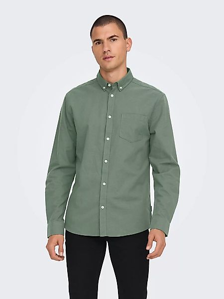 ONLY & SONS Langarmhemd "ONSALVARO SLIM LS OXFORD SHIRT NOOS" günstig online kaufen