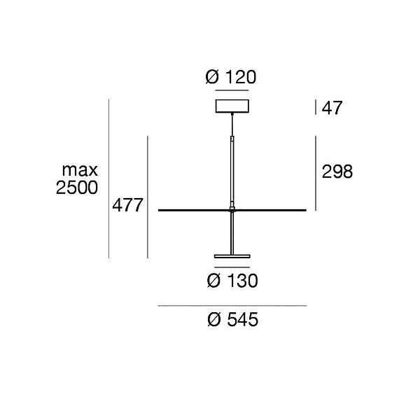 LED-Hängeleuchte Stilo_P, weiß, Ø 55 cm, IP40 günstig online kaufen