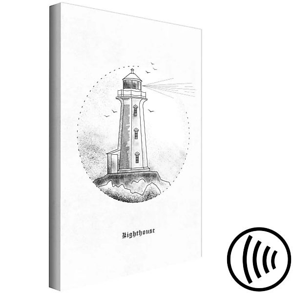 Wandbild Black and White Lighthouse (1 Part) Vertical XXL günstig online kaufen