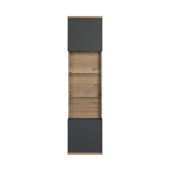 ebuy24 Norris2 Vitrinenschrank Grau Eiche Dekor günstig online kaufen