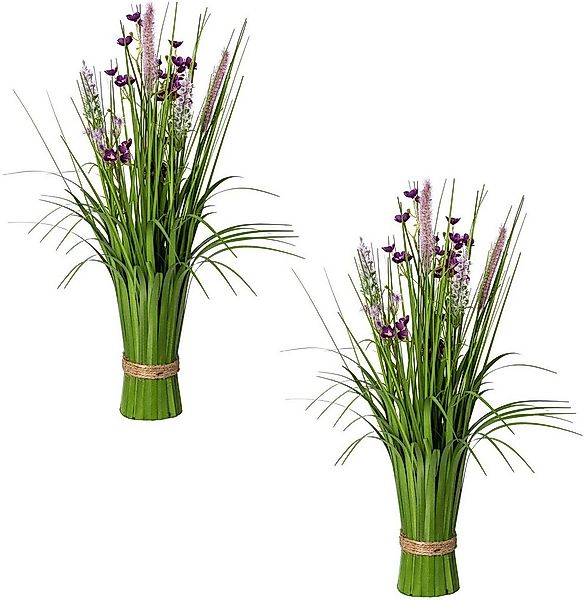 Kunstgras Stehgras-Busch mit Blüten, Creativ green, Höhe 48 cm günstig online kaufen