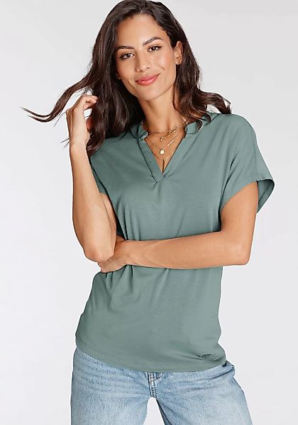 Laura Scott T-Shirt, mit Rundhalsausschnitt und Blende günstig online kaufen