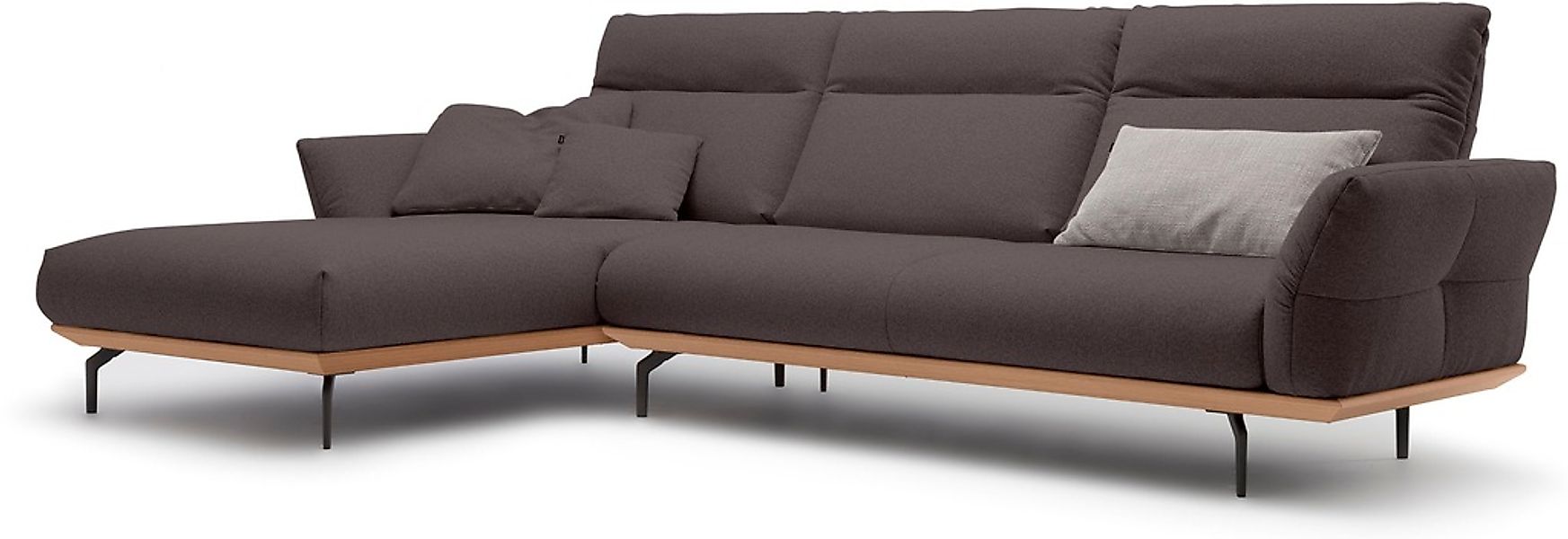 Creation BY ROLF BENZ Ecksofa »CR.460«, Sockel in Eiche, Winkelfüße in Umbr günstig online kaufen